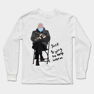 Keep Warm Bernie Sanders Mittens Abstract Long Sleeve T-Shirt